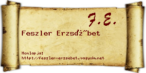 Feszler Erzsébet névjegykártya